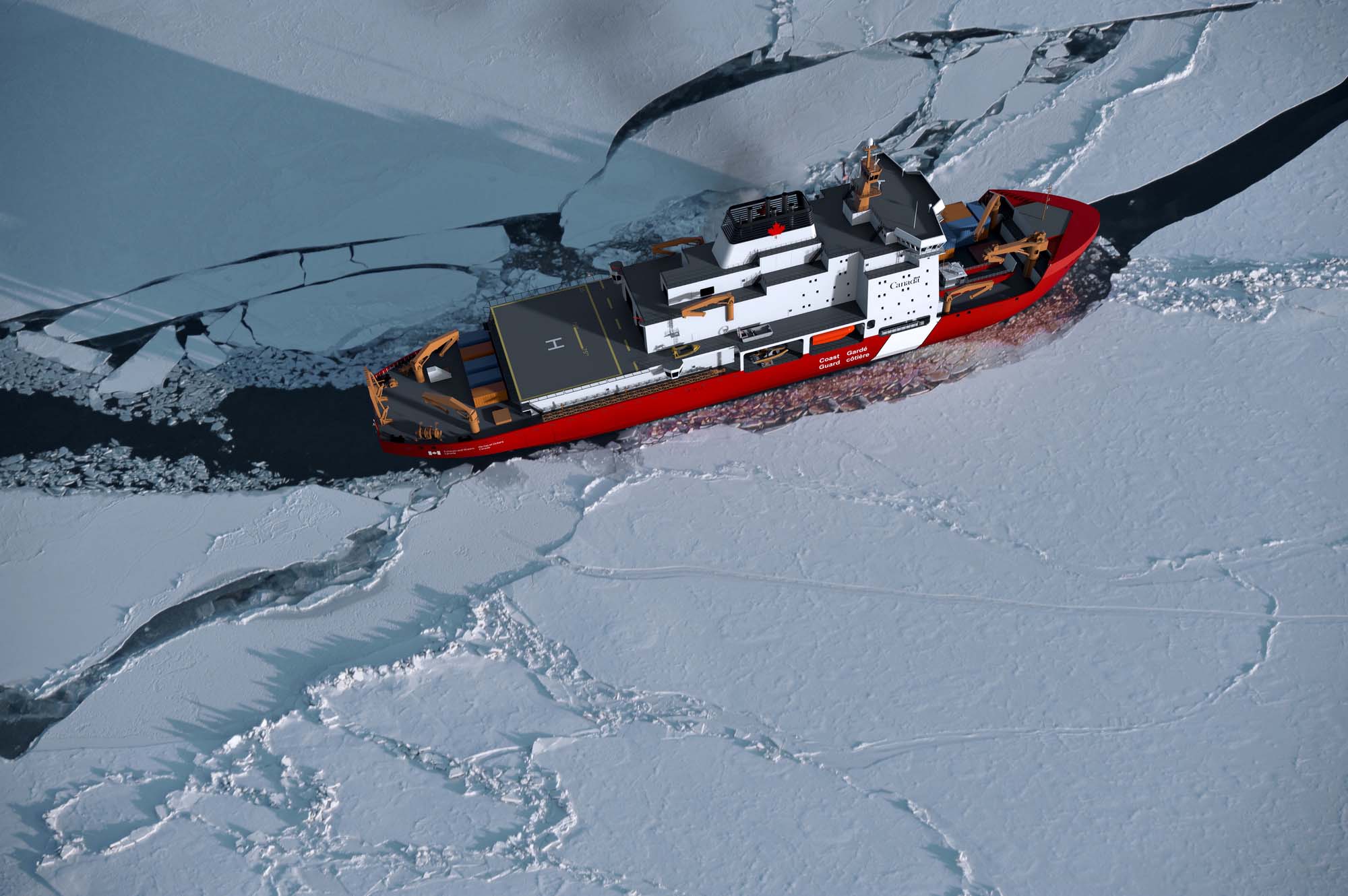 Polar icebreaker - Image credit Seaspan Shipyards
